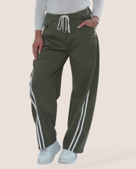 Contrast Stripe Drawstring Joggers