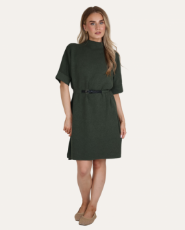 Soft Knit Belted Dress