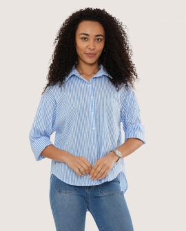 Multi Colour Flock Pinstripe Shirt