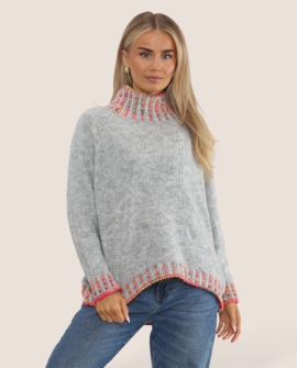Rainbow Stitch Hem Jumper