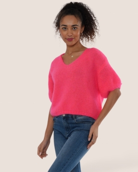 Extra Fluffy Mohair V-neck Jumper