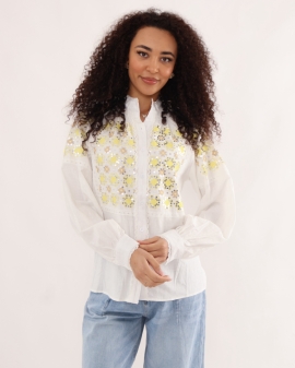 Embroidered Sequin Bohemian Blouse